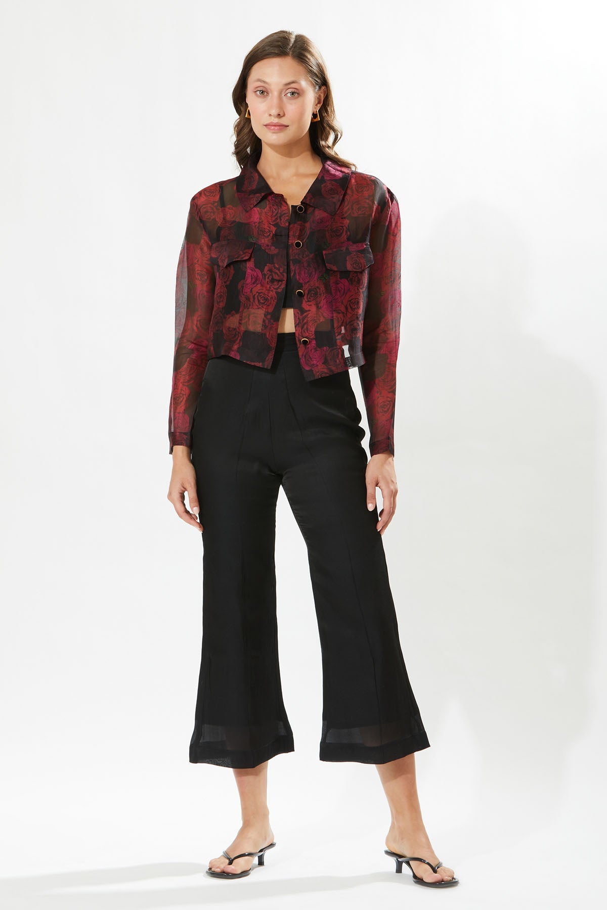 Buy Designer Meadow Printed Button Up Jacket for Women at ScrollnShops